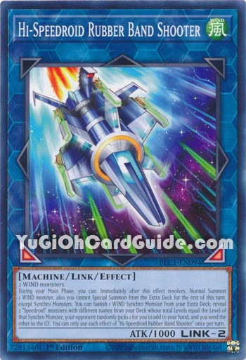 Yu-Gi-Oh Card: Hi-Speedroid Rubber Band Shooter