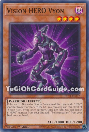 Yu-Gi-Oh Card: Vision HERO Vyon