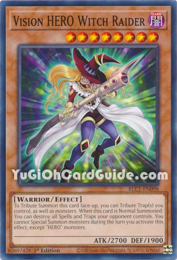 Yu-Gi-Oh Card: Vision HERO Witch Raider