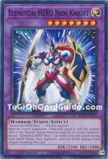 Yu-Gi-Oh Card: Elemental Hero Neos Knight