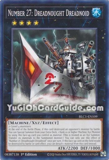 Yu-Gi-Oh Card: Number 27: Dreadnought Dreadnoid