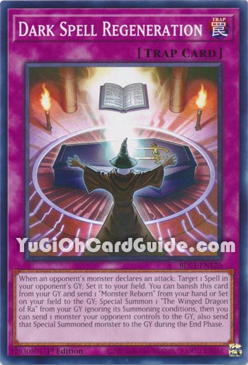 Yu-Gi-Oh Card: Dark Spell Regeneration