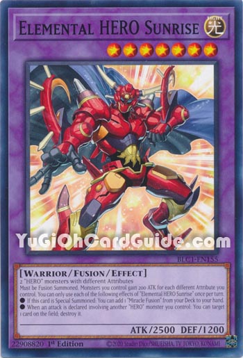 Yu-Gi-Oh Card: Elemental HERO Sunrise