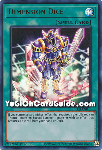 Yu-Gi-Oh Card: Dimension Dice