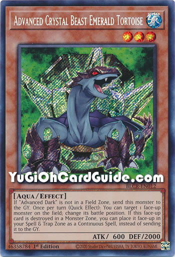 Yu-Gi-Oh Card: Advanced Crystal Beast Emerald Tortoise