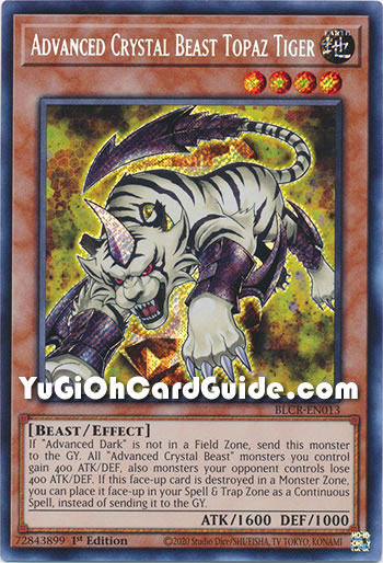 Yu-Gi-Oh Card: Advanced Crystal Beast Topaz Tiger