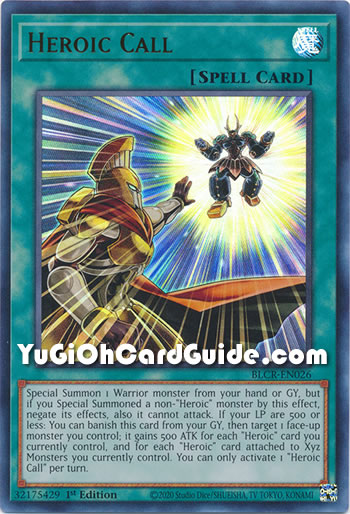 Yu-Gi-Oh Card: Heroic Call