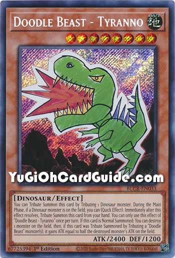 Yu-Gi-Oh Card: Doodle Beast - Tyranno