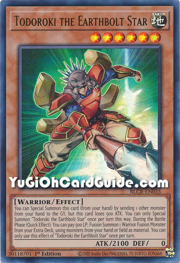 Yu-Gi-Oh Card: Todoroki the Earthbolt Star