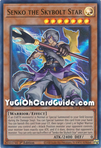 Yu-Gi-Oh Card: Senko the Skybolt Star