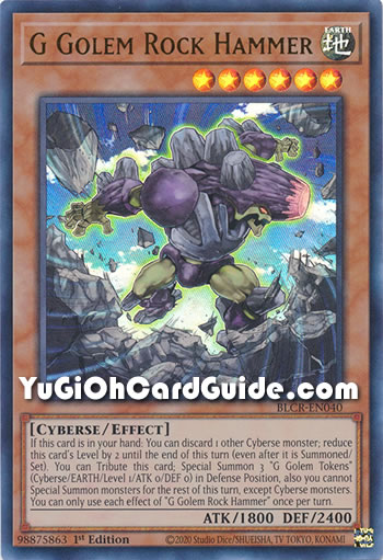 Yu-Gi-Oh Card: G Golem Rock Hammer