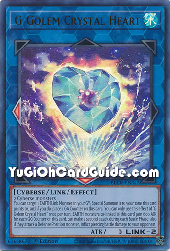 Yu-Gi-Oh Card: G Golem Crystal Heart