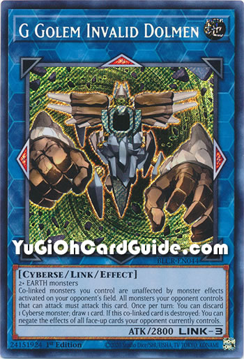 Yu-Gi-Oh Card: G Golem Invalid Dolmen
