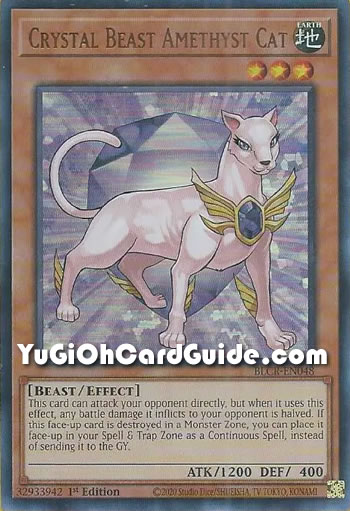 Yu-Gi-Oh Card: Crystal Beast Amethyst Cat