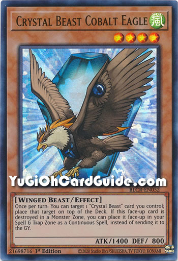 Yu-Gi-Oh Card: Crystal Beast Cobalt Eagle