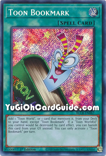 Yu-Gi-Oh Card: Toon Bookmark