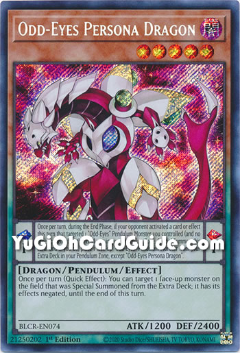 Yu-Gi-Oh Card: Odd-Eyes Persona Dragon
