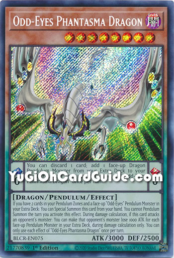 Yu-Gi-Oh Card: Odd-Eyes Phantasma Dragon