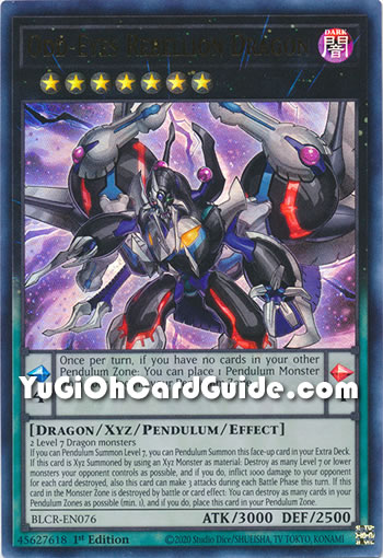 Yu-Gi-Oh Card: Odd-Eyes Rebellion Dragon