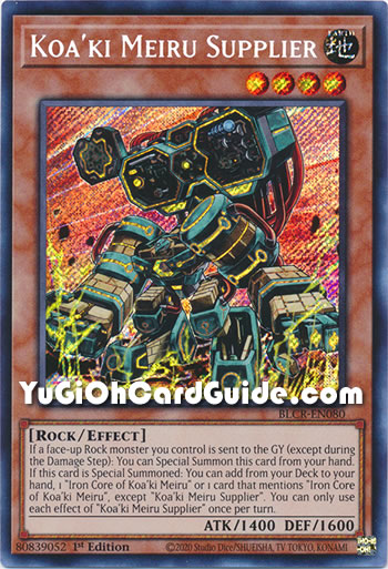 Yu-Gi-Oh Card: Koa'ki Meiru Supplier