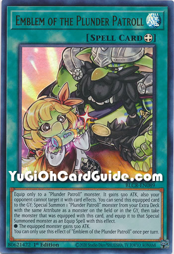 Yu-Gi-Oh Card: Emblem of the Plunder Patroll