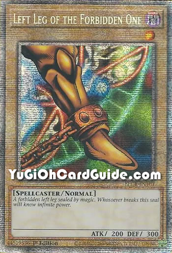 Yu-Gi-Oh Card: Left Leg of the Forbidden One