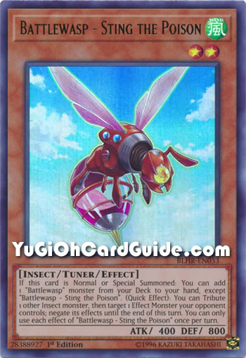 Yu-Gi-Oh Card: Battlewasp - Sting the Poison