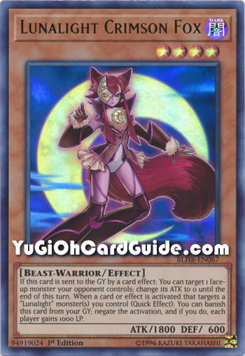 Yu-Gi-Oh Card: Lunalight Crimson Fox