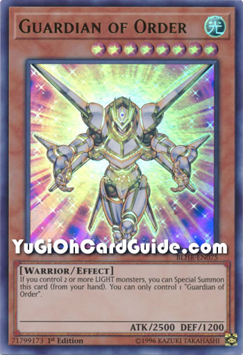 Yu-Gi-Oh Card: Guardian of Order