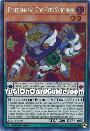 Yu-Gi-Oh Card: Performapal Odd-Eyes Synchron