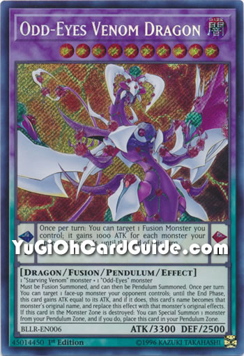 Yu-Gi-Oh Card: Odd-Eyes Venom Dragon