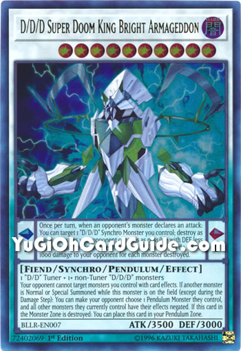 Yu-Gi-Oh Card: D/D/D Super Doom King Bright Armageddon