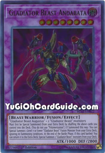 Yu-Gi-Oh Card: Gladiator Beast Andabata