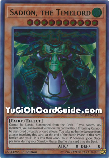 Yu-Gi-Oh Card: Sadion, the Timelord