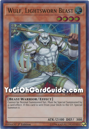 Yu-Gi-Oh Card: Wulf, Lightsworn Beast