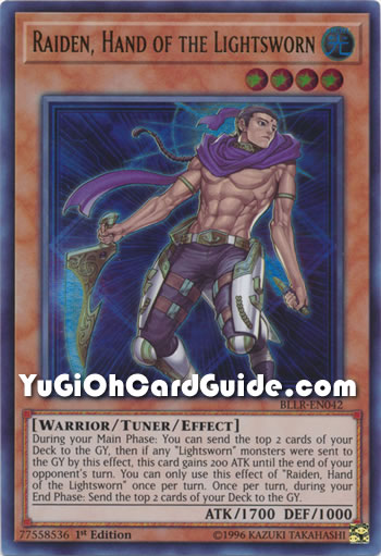 Yu-Gi-Oh! – Raiden, Hand Of The Lightsworn (SDLI-EN003) – Super Rare, 1st Edition, Aus Structure Deck: Realm Of Light
