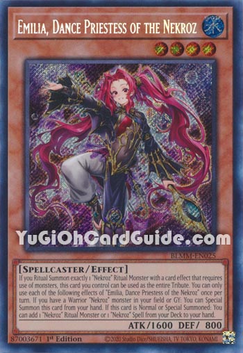 Yu-Gi-Oh Card: Emilia, Dance Priestess of the Nekroz