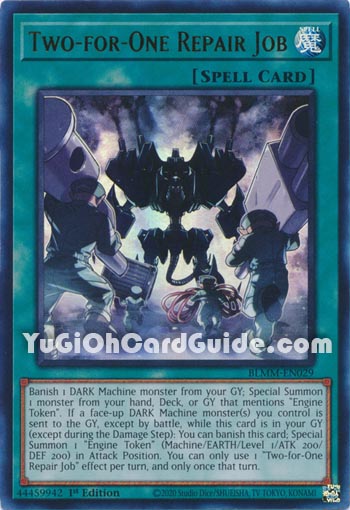 Yu-Gi-Oh Card: Two-for-One Repair Job