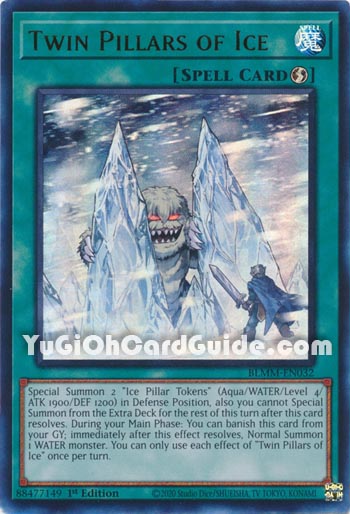 Yu-Gi-Oh Card: Twin Pillars of Ice