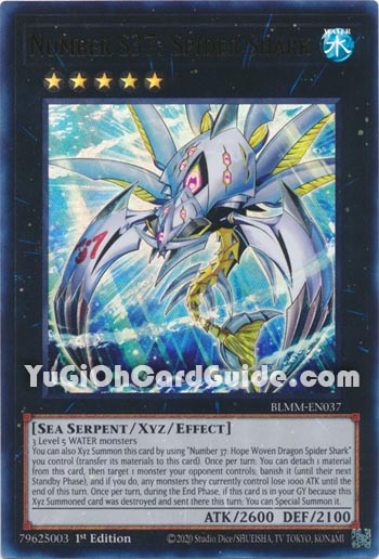 Yu-Gi-Oh Card: Number S37: Spider Shark