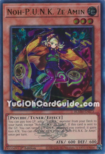 Yu-Gi-Oh Card: Noh-P.U.N.K. Ze Amin