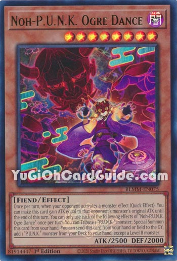 Yu-Gi-Oh Card: Noh-P.U.N.K. Ogre Dance