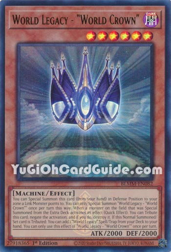 Yu-Gi-Oh Card: World Legacy - 