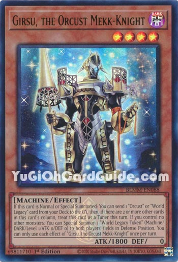 Yu-Gi-Oh Card: Girsu, the Orcust Mekk-Knight