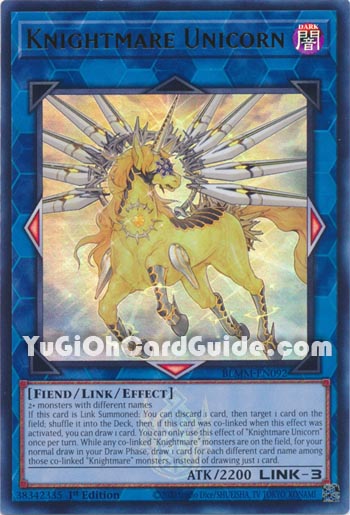 Yu-Gi-Oh Card: Knightmare Unicorn