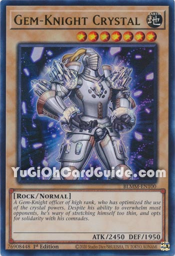 Yu-Gi-Oh Card: Gem-Knight Crystal