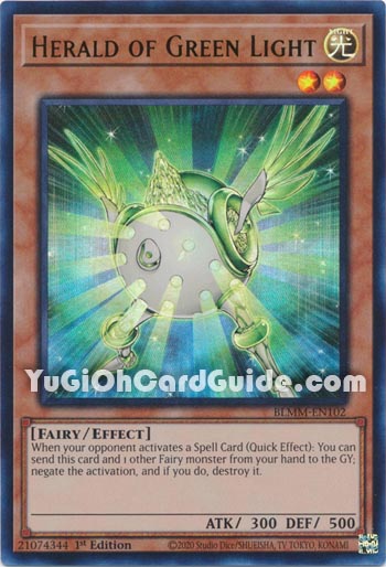 Yu-Gi-Oh Card: Herald of Green Light