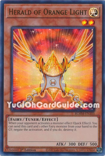 Yu-Gi-Oh Card: Herald of Orange Light