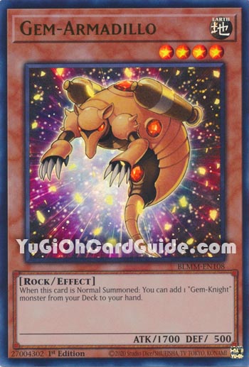 Yu-Gi-Oh Card: Gem-Armadillo
