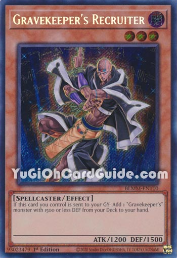 Yu-Gi-Oh Card: Gravekeeper's Recruiter